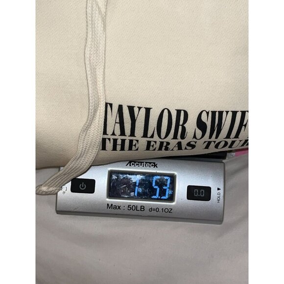Taylor Swift The Eras Tour Cream Graphics Causal Pullover Hoodie Women's Size XL - Picture 11 of 11
